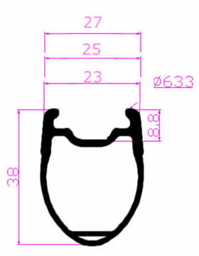 38mm Deep tubeless rim