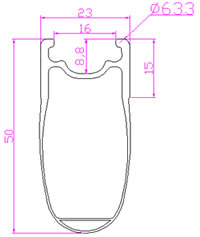 23mm wide clincher rim