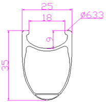 Wide 25mm sans chambre à air wheel