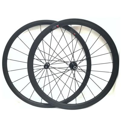 Clincher tubeless bike carbon wheels